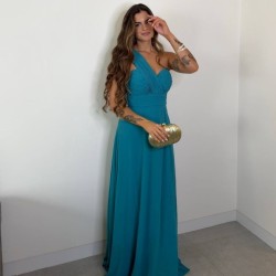 VESTIDO IMPERIO TURQUESA