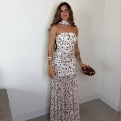 VESTIDO TOPOS TUL + CHAL 2