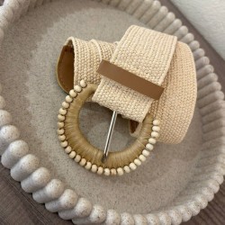 CINTURÓN RAFIA BEIGE