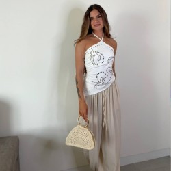 PANTALÓN BOMBACHO CREMA
