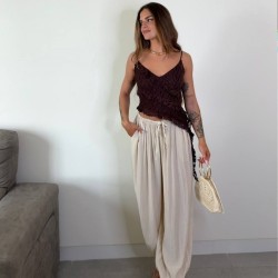 PANTALÓN BOMBACHO CREMA 2