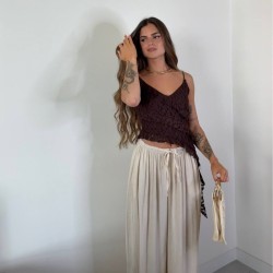PANTALÓN BOMBACHO CREMA