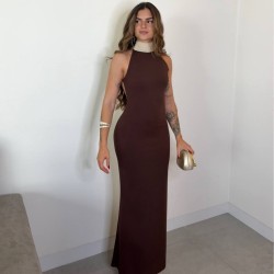VESTIDO LAZADA BICOLOR CHOCO