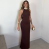 VESTIDO LAZADA BICOLOR CHOCO