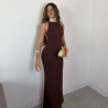 VESTIDO LAZADA BICOLOR CHOCO