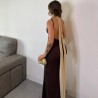 VESTIDO LAZADA BICOLOR CHOCO