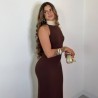 VESTIDO LAZADA BICOLOR CHOCO