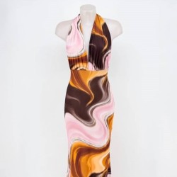 VESTIDO HALTER ACUARELA