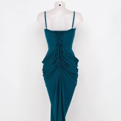 VESTIDO EMPERATRIZ PETRÓLEO