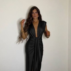 VESTIDO NUDO NEGRO