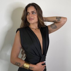 VESTIDO NUDO NEGRO