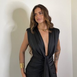VESTIDO NUDO NEGRO