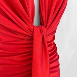 VESTIDO NUDO ROJO