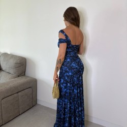 VESTIDO BELLA ESTAMPADO MARINO