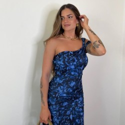 VESTIDO BELLA ESTAMPADO MARINO