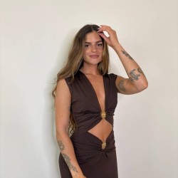 VESTIDO JOYA ABERTURA CHOCO