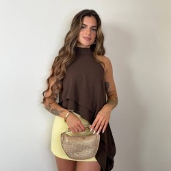 FALDA PANTALÓN CINTURÓN AMARILLA
