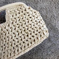 BOLSO RAFIA CREMA