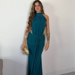 VESTIDO ELVIRA PETRÓLEO