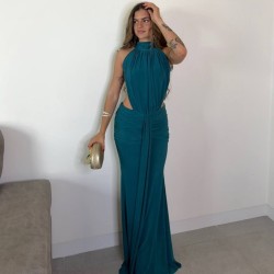 VESTIDO ELVIRA PETRÓLEO