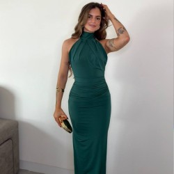 VESTIDO MATILDA VERDE BOTELLA