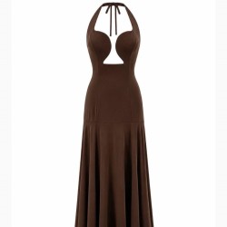 VESTIDO ESCOTE CORAZÓN CHOCO