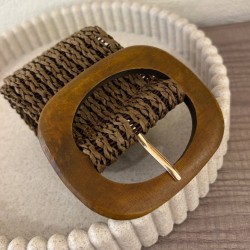 CINTURON RAFIA CHOCO