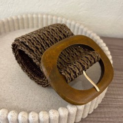 CINTURON RAFIA CHOCO