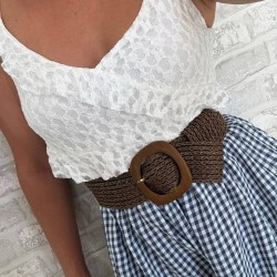 CINTURON RAFIA CHOCO
