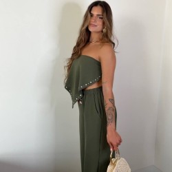 PANTALÓN PAÑUELO VERDE MILITAR