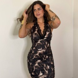VESTIDO MARMOLADO CORTO
