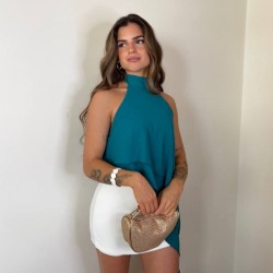 FALDA PANTALÓN CINTURÓN BLANCA
