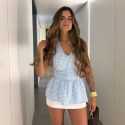 FALDA PANTALÓN CINTURÓN BLANCA