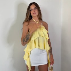 FALDA PANTALÓN CINTURÓN BLANCA