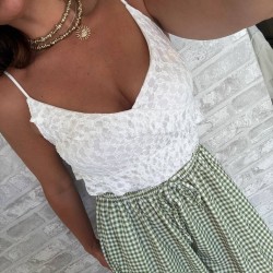 PANTALÓN VICHY VERDE CLARITO