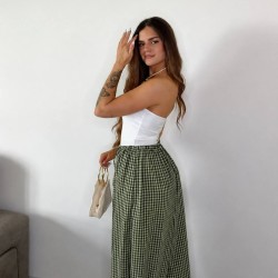 PANTALÓN VICHY VERDE CAQUI