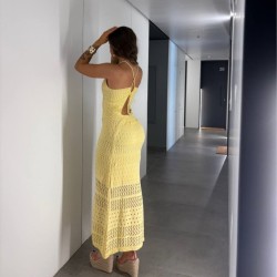 VESTIDO PUNTO AMARILLO
