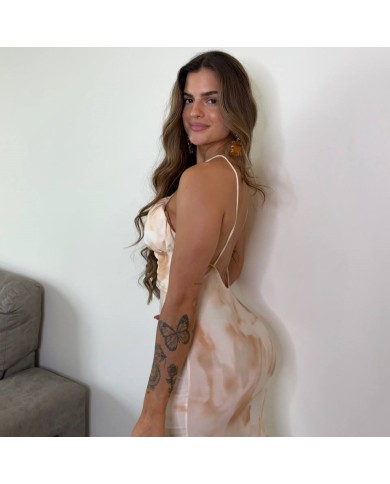 VESTIDO ACUARELA BEIGE