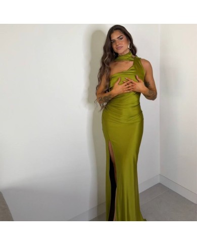 VESTIDO LAZADA VERDE OLIVA