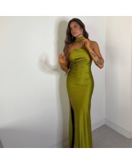 VESTIDO LAZADA VERDE OLIVA