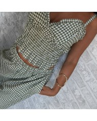 CONJUNTO VICHY TRIÁNGULO VERDE
