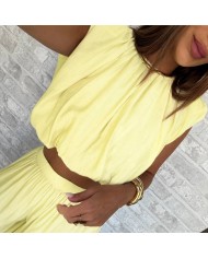 PREVENTA CONJUNTO SUMMER HOMBRERA AMARILLO MANTEQUILLA