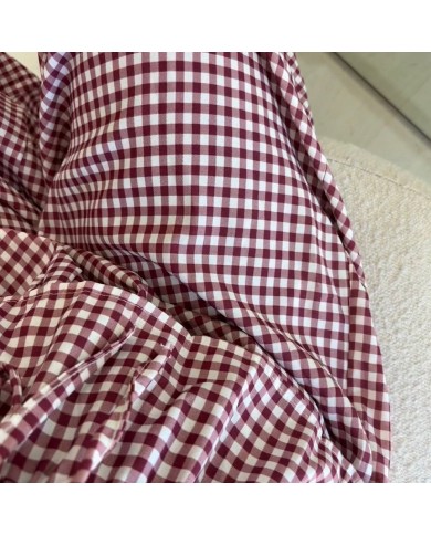 CONJUNTO NUDOS VICHY VINO