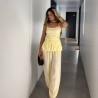 CONJUNTO BOMBACHO AMARILLO MANTEQUILLA
