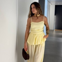 CONJUNTO BOMBACHO AMARILLO MANTEQUILLA
