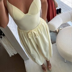 PANTALÓN VICHY AMARILLO MANTEQUILLA