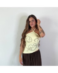 TOP TACHAS AMARILLO MANTEQUILLA