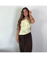 TOP TACHAS AMARILLO MANTEQUILLA