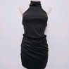 VESTIDO FRUNCE CORTO NEGRO