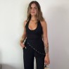 TOP ENCAJE NEGRO